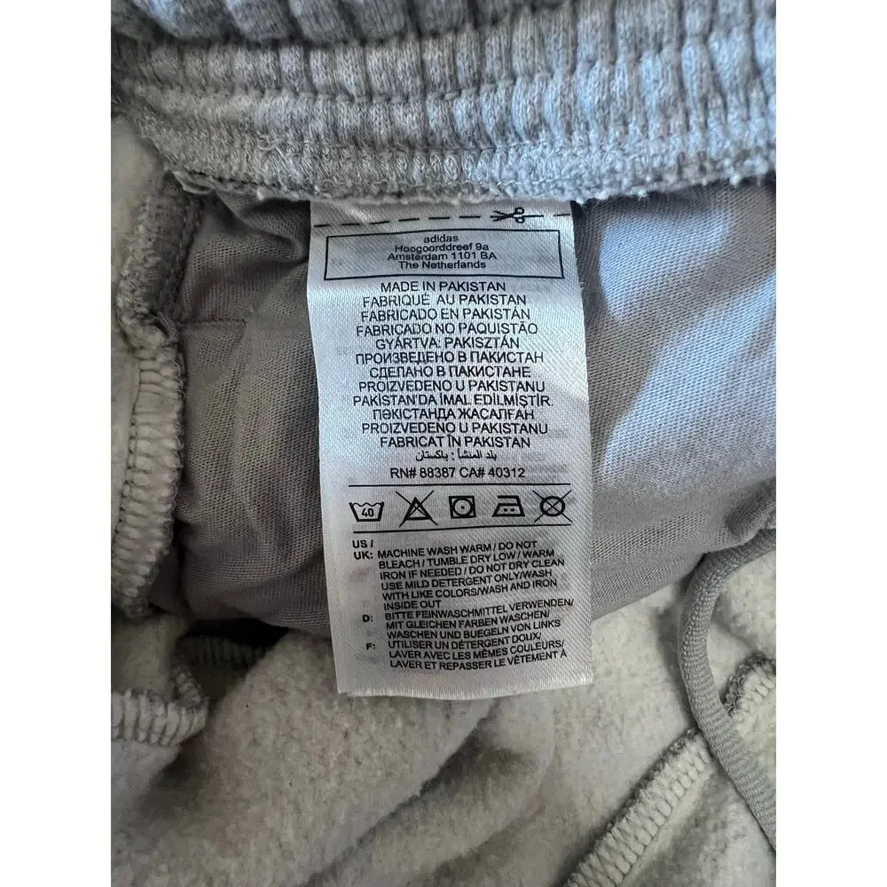 Adidas Mens Stadium Fleece Jogger Sweatpants Gray Large